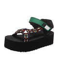 Nadia Woven Strap Flat Sandals