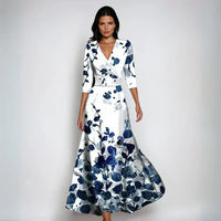Catherine - Elegant Floral A-Line Dress