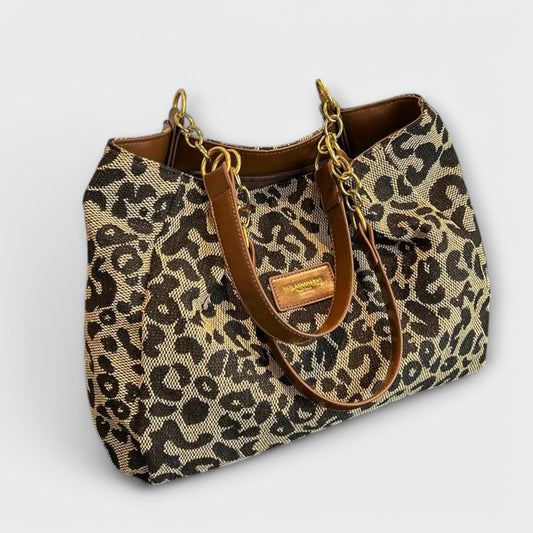 Olivia - Leopard Canvas Tote Default Title