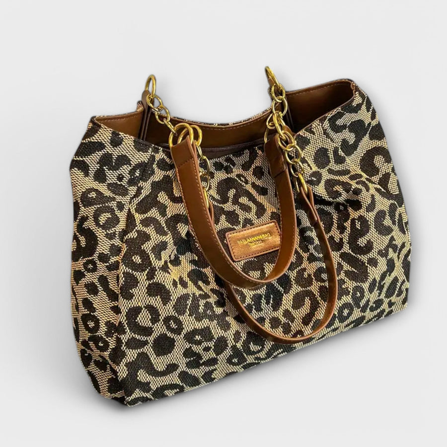 Olivia - Leopard Canvas Tote Default Title