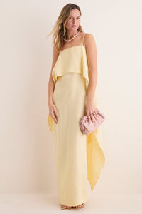 Butter Valencia Linen Dress