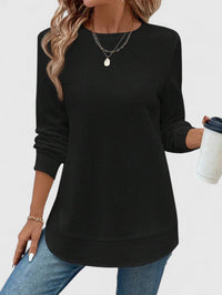 Nadyalyn | Elegant O-Neck Long Sleeve Black