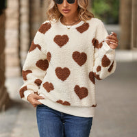 Ilse Heart-Motif Fleece Sweater