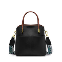 Grained Leather Bucket Bag with Double Handle - Emilia
