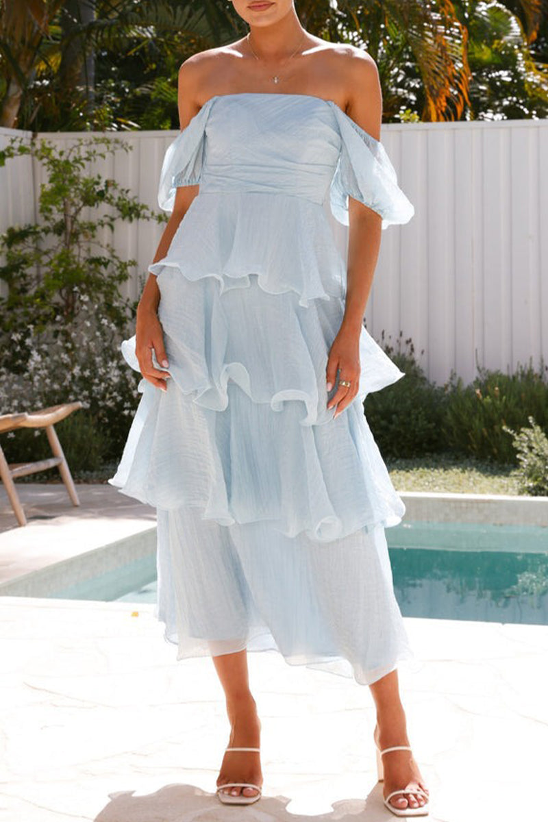 Gisela Ruffled Midi Dress
