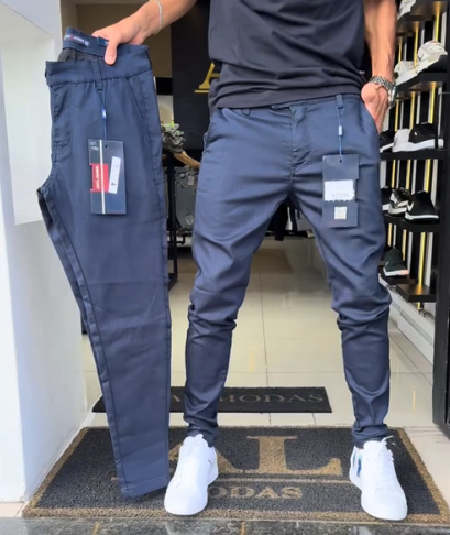 Neal - Slim-Fit Casual Trousers
