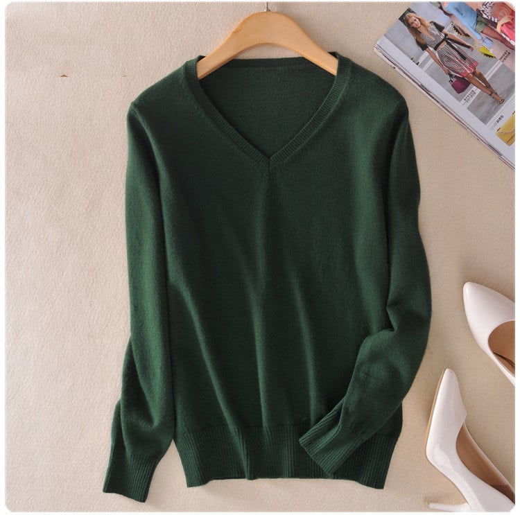 Anika V-Neck Knit Sweater