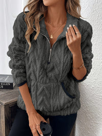 Gemma – Fluffy Half-Zip Sweatshirt