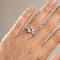 HEART DIAMOND SILVER PAVÉ RING