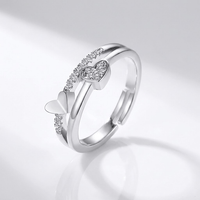 ROSE GOLD HEART ZIRCONIA - (ADJUSTABLE)