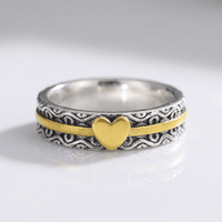 HANDMADE GOLD HEART BAND RING