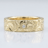 GOLD LEAF VINTAGE BAND RING