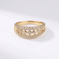 GOLD PAVE BAND RING