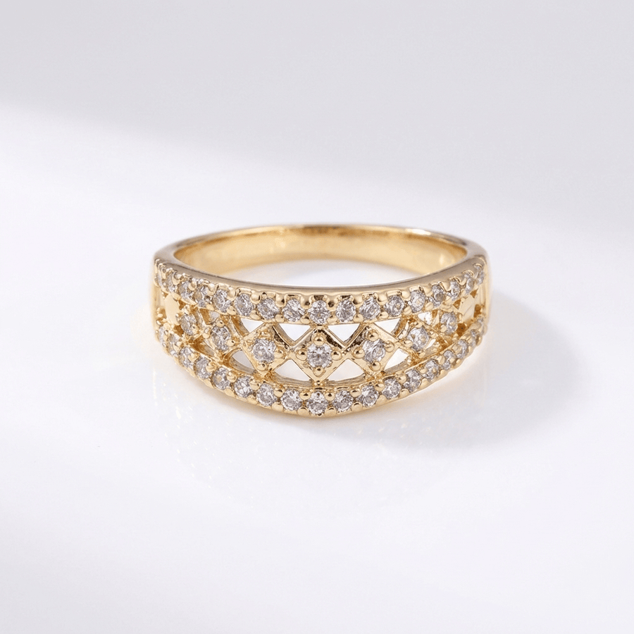 GOLD PAVE BAND RING