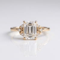 SILVER BAGUETTE DIAMOND RING