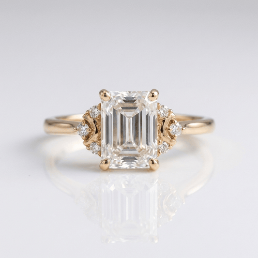 SILVER BAGUETTE DIAMOND RING