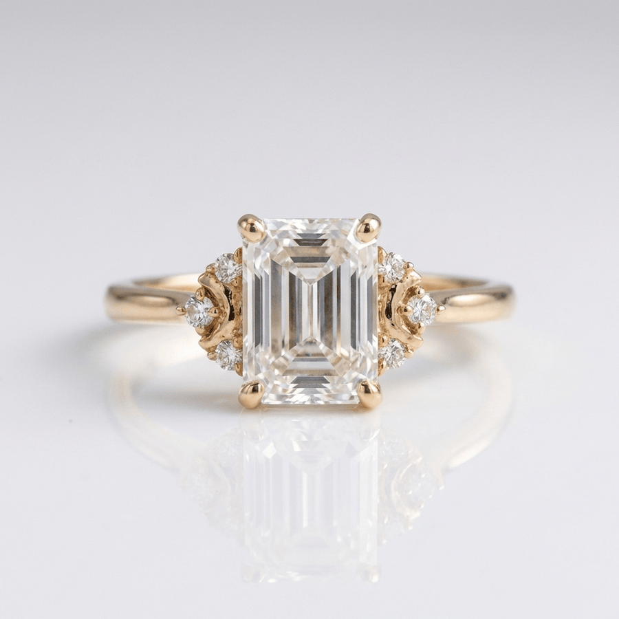 SILVER BAGUETTE DIAMOND RING