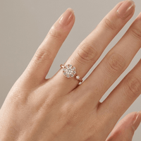 DIAMOND CLUSTER RING - (ADJUSTABLE)