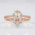 ROSE GOLD ZIRCONIA HALO RING