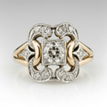 DIAMOND RETRO SCULPTURAL RING