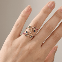 GOLD LEAF WRAP RING - (ADJUSTABLE)