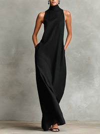 Tiffany - Minimalist Maxi Dress with Pockets