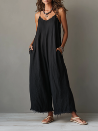 Eleni - Minimalist Linen Blend Jumpsuit
