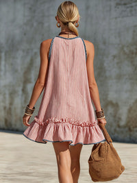 Fleur – Striped Frill Mini Dress