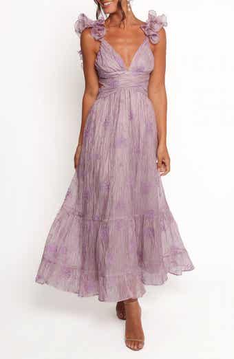 Darleen V Neck Embroidered Mesh Cocktail Dress (Women)