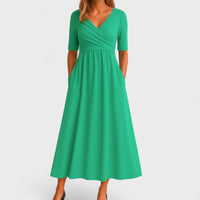Ida | Elegant Midi Dress Green
