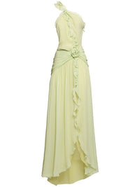 Silk Organza Dress W Ruffles Blumarine Women Luisaviaroma