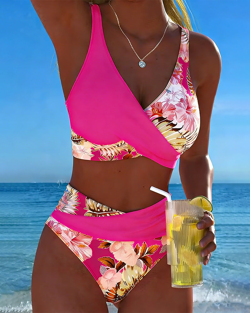 Cosima - Floral Contrast Bikini Set