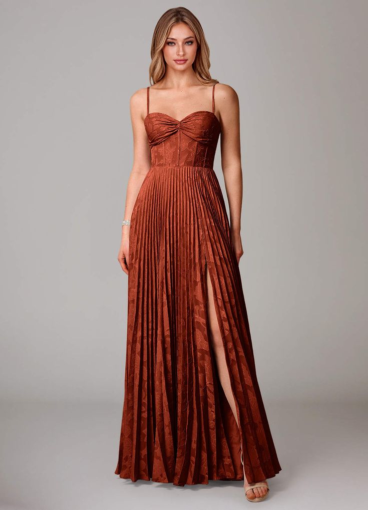 Bridesmaid Dress Floral Burnout Red A Line Sweetheart Floor Length
