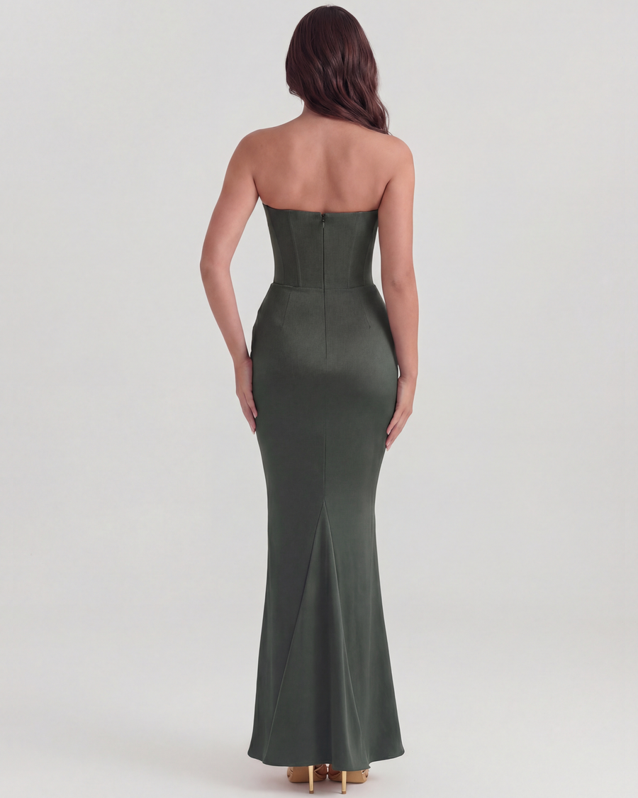Leah - Corset Maxi Occasion Dress