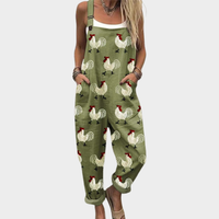 Cara - Comfortable Printed Dungarees