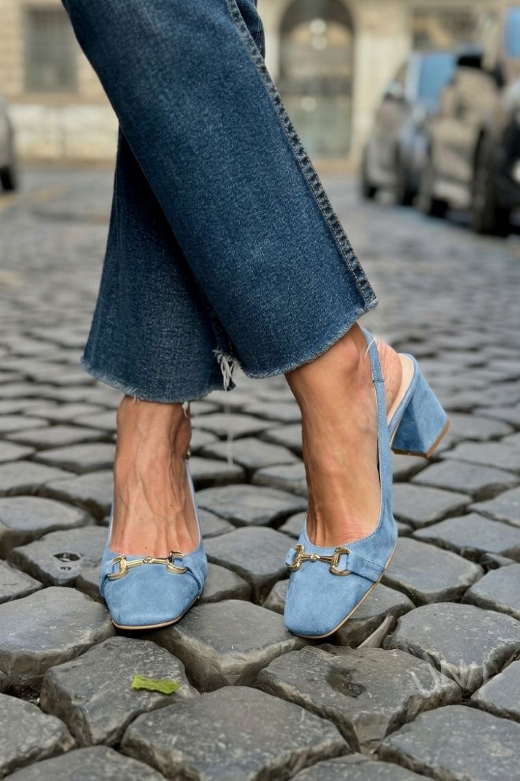 Ingrid – Suede Slingback Block Heels