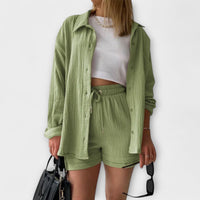 Roselina | Elegant Top & Bottom Light Green