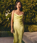 Lately Satin Cowl Neck Gown