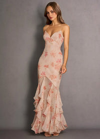 Rosia Peach Maxi Dress