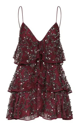Fluvial Adventure Embellished Mini Dress By Johanna Ortiz Moda