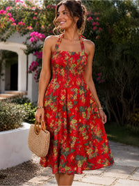 Love By Chesley Dress Love By Chelsey Nwt Halter Floral Midi Dress