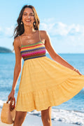 Give Me A Sign Yellow Mini Dress