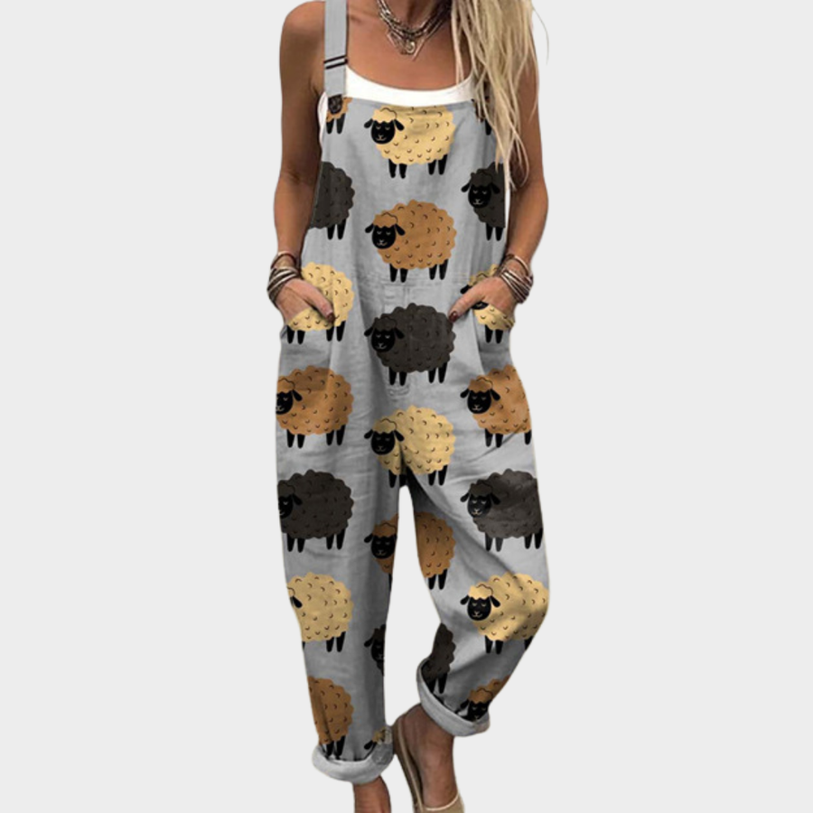 Abigail - Comfortable Printed Dungarees