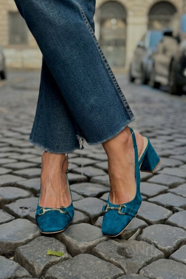 Ingrid – Suede Slingback Block Heels