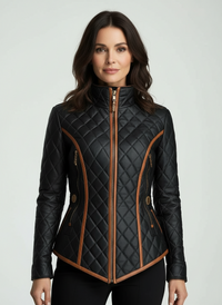 Bethany - Diamond-Quilted Padded Jacket