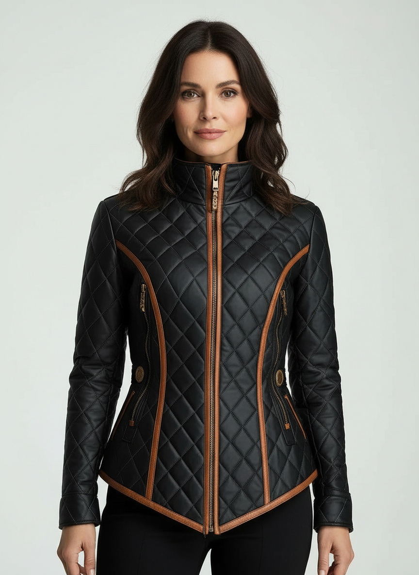 Bethany - Diamond-Quilted Padded Jacket