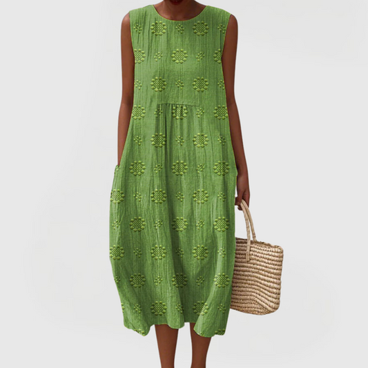 Teresa | Elegant Dress With Pockets Green