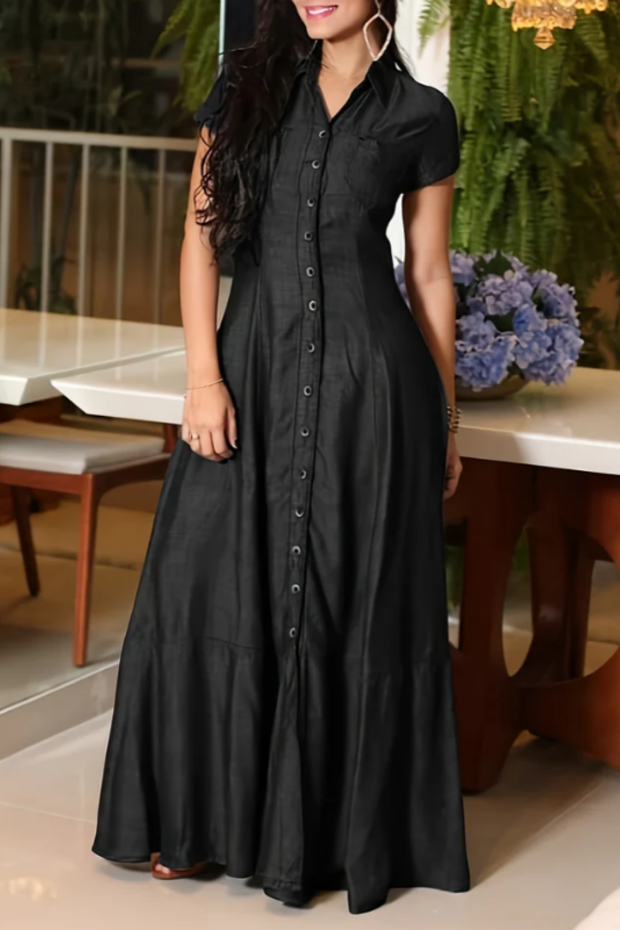 Dovie - Long Denim Dress