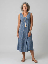Roxanne – Vintage Printed Midi Dress