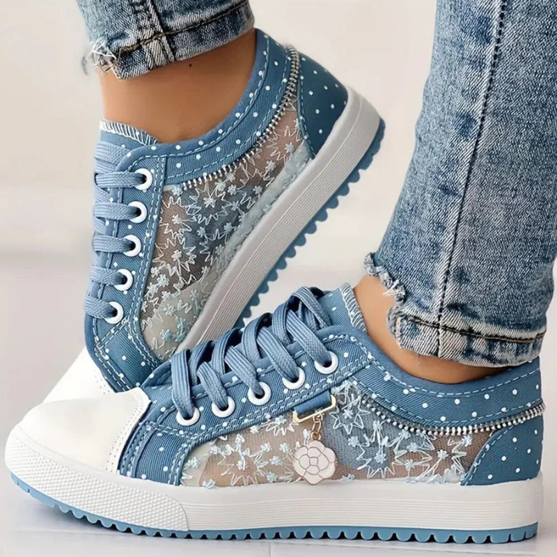 Delara – Elegant Floral Detail Trainers